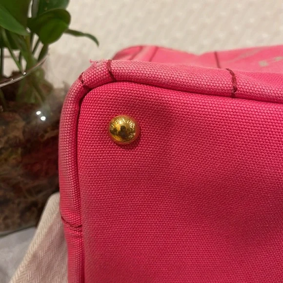 Authentic Prada Canapa Handbag/ sling bag Color Peonia/ Pink - Picture 15 of 15